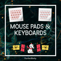 MOUSE PADS & KEYBOARDS   DOG CHRISTMAS Theme