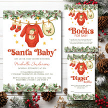 Santa Baby Christmas Baby Shower Collection