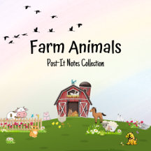 Farm Animals Post-It Notes 