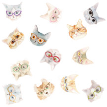 眼鏡猫(cat with glasses/gato com óculos)