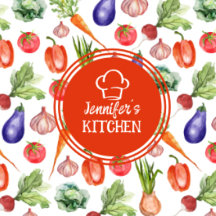 Modern Kitchen Watercolor Vegetables