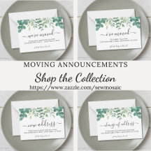 Eucalyptus Greenery Moving Announcements 
