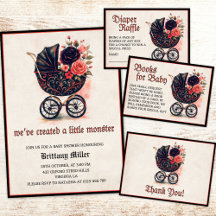 Gothic Stroller Halloween Baby Shower
