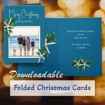 Folded Christmas Cards, Downloadable