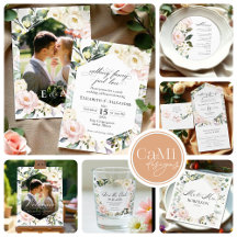 Boho Greenery Floral Frame Wedding Collection