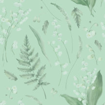 Lily of Valley with Ferns    Sage Green