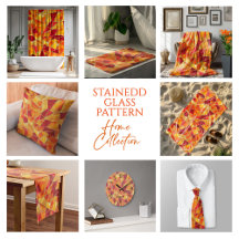 Orange and gold stained glass pattern