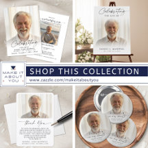 Minimal Celebration of Life Photo Funeral (M2-C1)