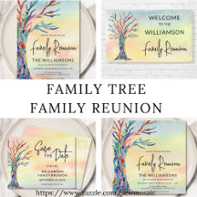 Colorful Family Tree Family Reunion Collection