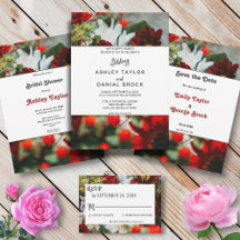 Elegant Red Roses Blossoms Wedding Collection