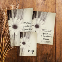 Dried Wheat and Daisy Country Farm Wedding