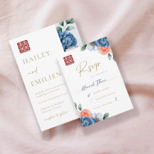 Modern Elegant Floral Chinese Wedding Collection