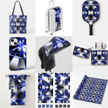 Blue Gradient Color Fill Mechanical Drawing Mosaic