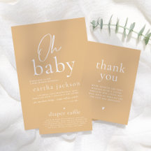 Oh Baby Modern Script Groovy Floral Baby Shower