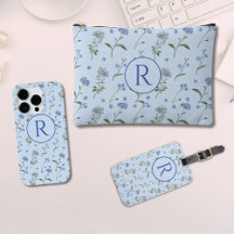 Forget Me Not Blue Floral Watercolor Pattern