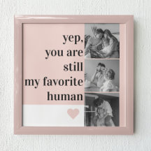 Modern Collage Photo & Romantic Lovely Quote Gift