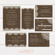 Filipiniana Lace on Burlap Wedding Collection