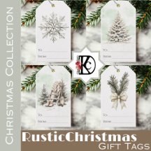 Rustic Woodland Christmas Gift Tags