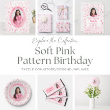 Soft Pink Patterns Birthday