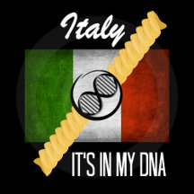 Italy It's in My DNA Molecule Rotini Pasta