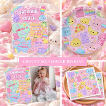 Rainbow Groovy Squishy Girl Birthday 