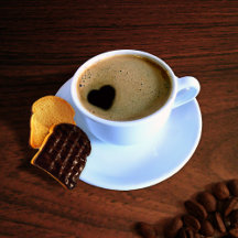 Coffee Cup with Heart Shaped Foam