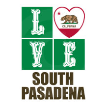 Love South Pasadena California State Flag Heart