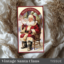 Vintage Santa Claus Tissue Papers