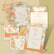 Orange Floral Wedding Suite