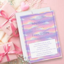 Pastel Rainbow Sky Baby Shower by ArtPaperieStudio
