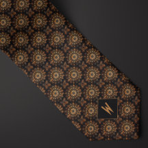 Mandala Monogram Neckties