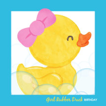 Girl Rubber Duck Birthday