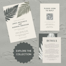 Modern Woodland Fern Wedding Collection