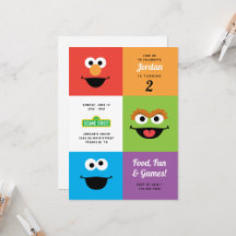 Sesame Street Characters Color Block Birthday