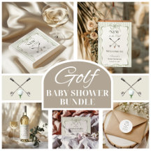 Vintage Neutral New to the Club Golf Baby Shower