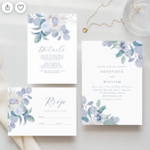 Beautiful Airy Blue Floral Wedding Collection
