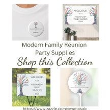 Modern Family Reunion Party Supplies Collection