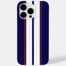Racing Stripes - Red, White, Blue