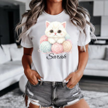 Knitting Kitten with Yarn 