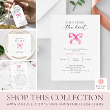 She's Tying the Knot Pink Bow Bridal Shower