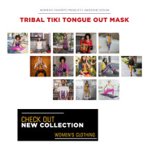 Tribal Tiki Tongue Out Mask