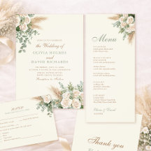 Elegant Beige Pampas Grass Wedding Collection