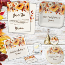 Fall Flowers on Beige Family Occasions Suite