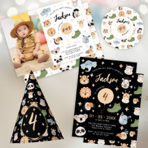 Safari Jungle zoo animal birthday boy