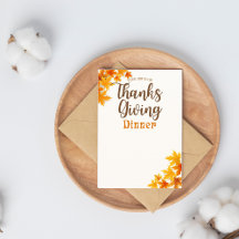 Thanksgiving dinner invitation template (editable)