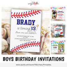 Boys Birthday Invitations