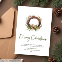 Rustic neutral earthy Christmas cards 06XR