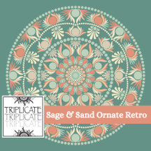 Sage & Sand Retro Cheer Mandala Scrapbook Supplies