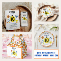 Boys Modern Sports Birthday Party Collection 