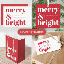 Merry & Bright Bold Typography   Red